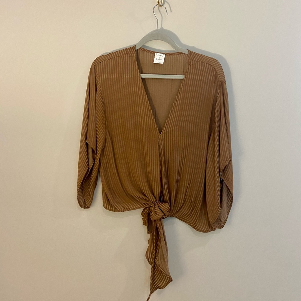 By Together Drapey Tie Blouse